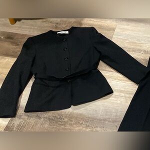 Rena Rowan Elegant Black Women's belted  Jacket